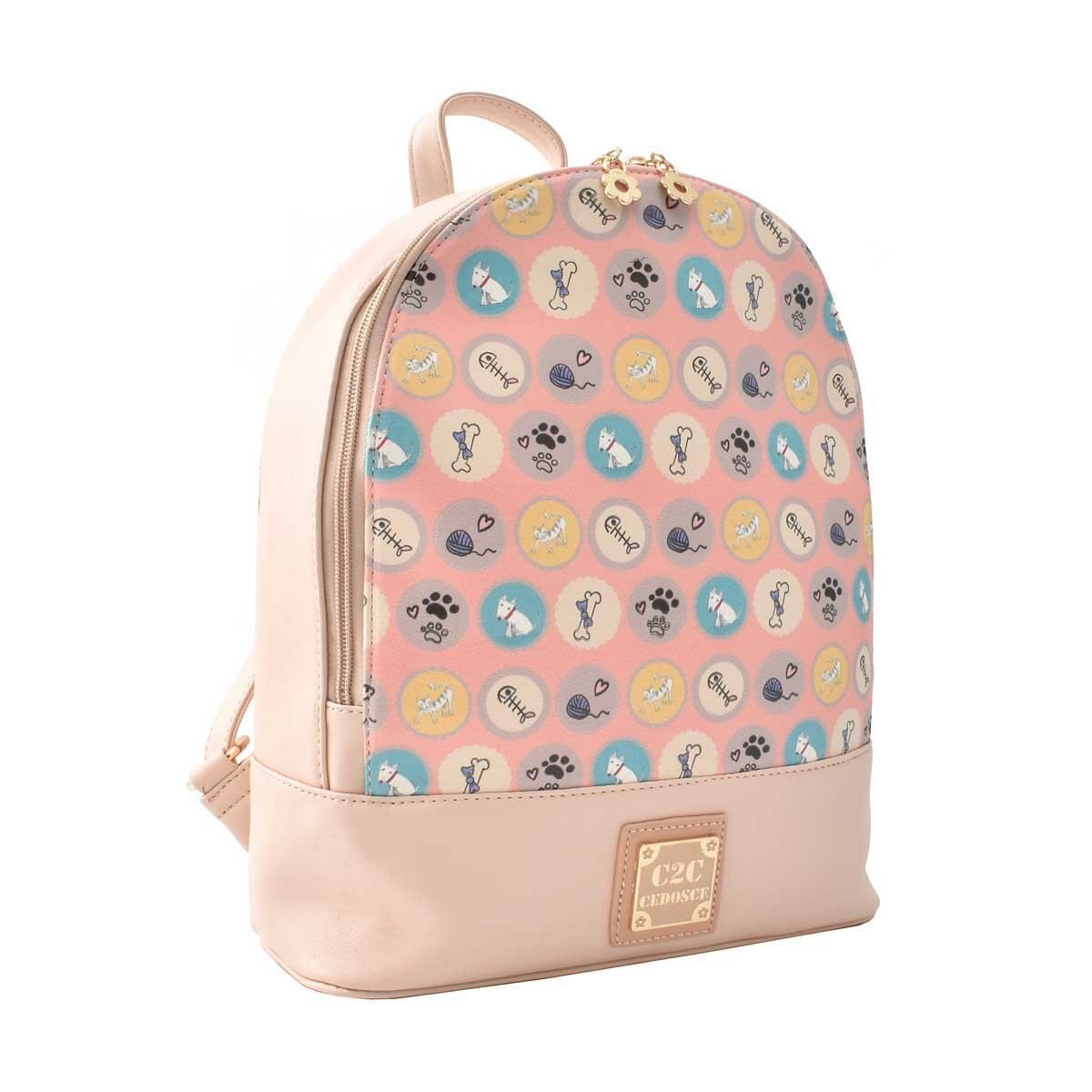 Backpack en Color Rosa Diseño Impreso C2C