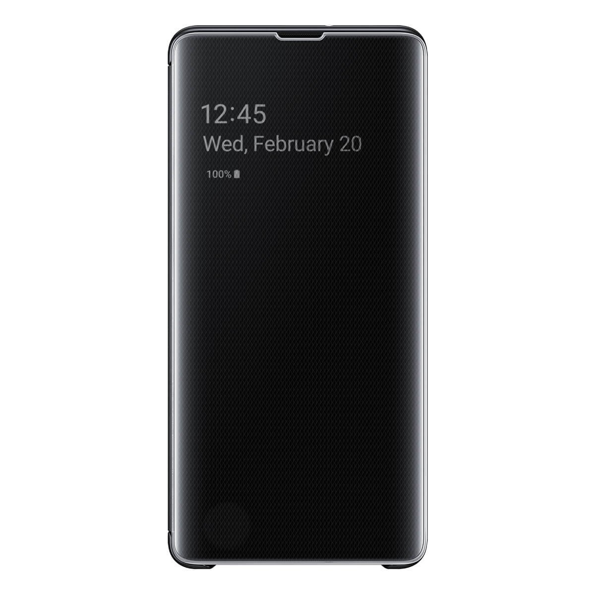 Funda Clear View para Galaxy S10 Plus Ef-Zg975Cbegmx Negro Samsung
