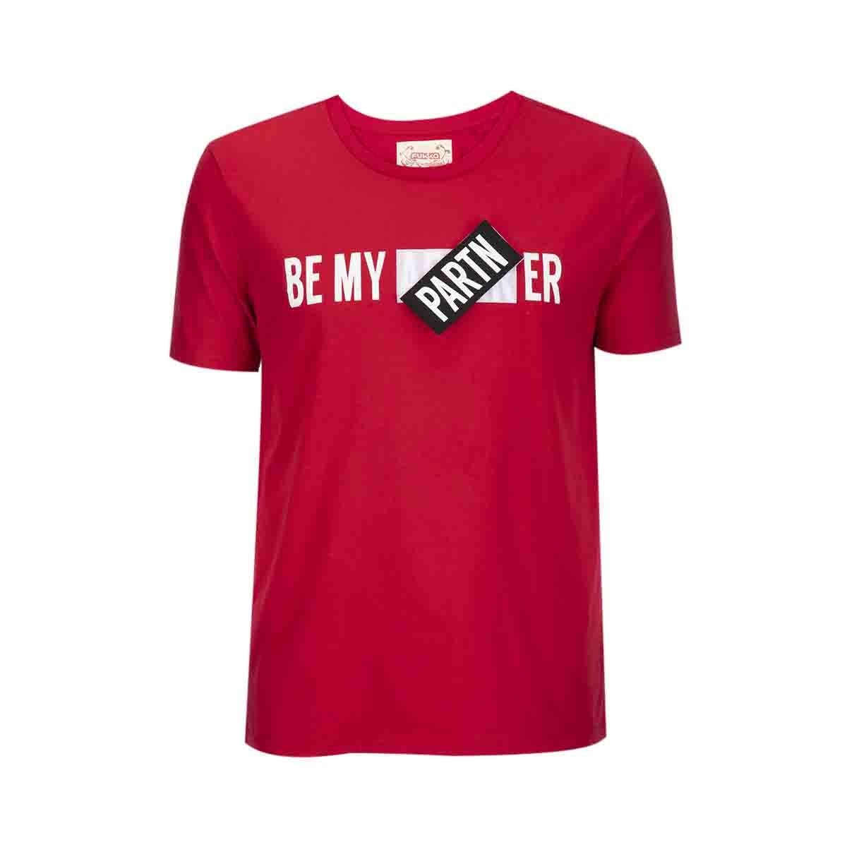 Playera Manga Corta con Aplicaciones Fukka para Caballero
