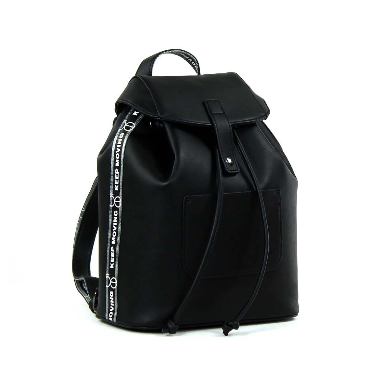 Backpack Negra con Estampado de Letras Cloe