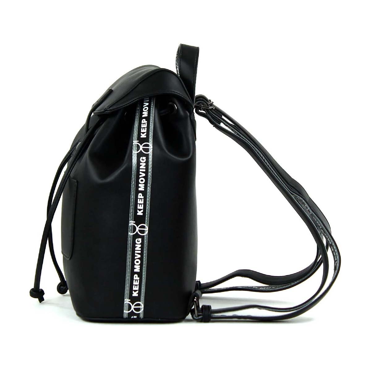 Backpack Negra con Estampado de Letras Cloe