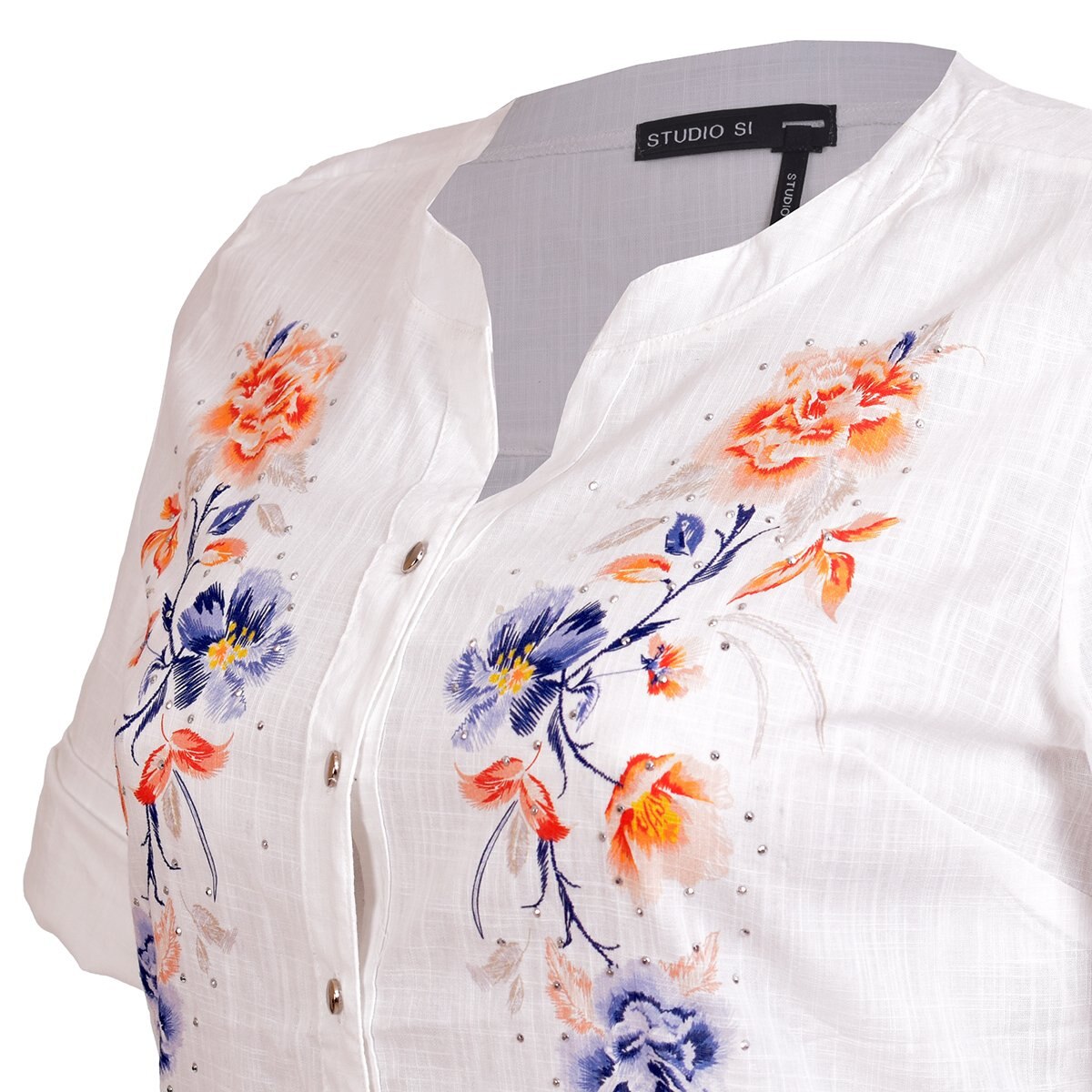 Blusa para Dama Cuello Mao Elevador Studio si