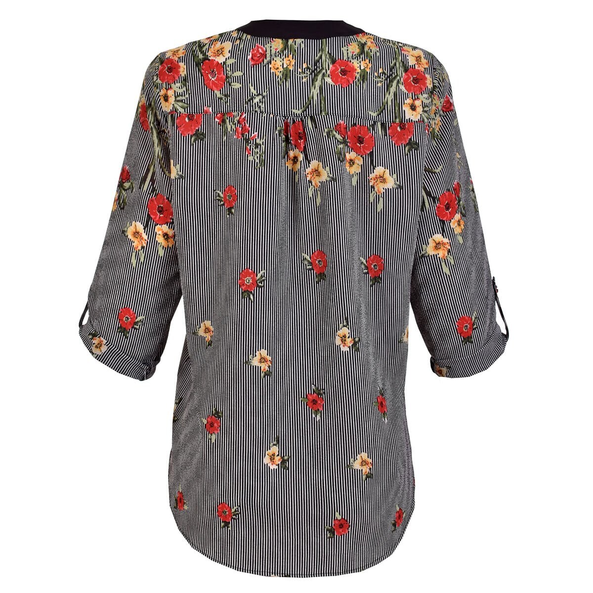 Blusa Estampada Manga 3/4 Cuello Mao en V Philosophy Jr. Woman