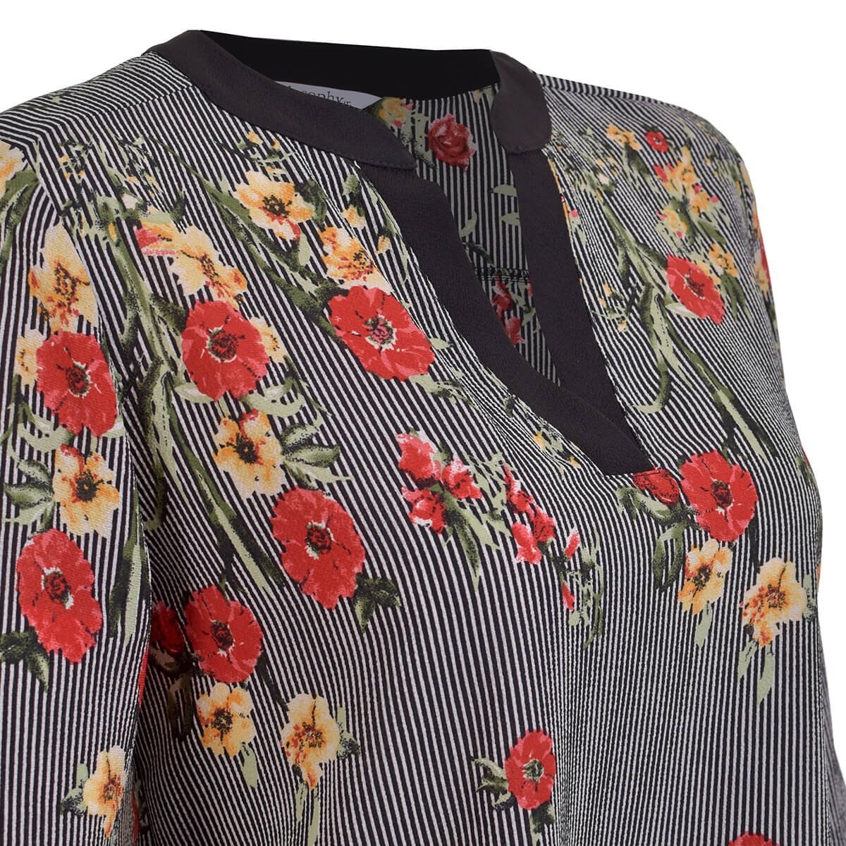 Blusa Estampada Manga 3/4 Cuello Mao en V Philosophy Jr. Woman
