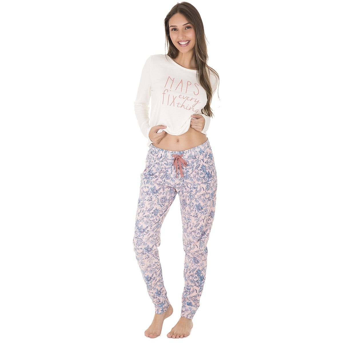 Pijama Jogger con Estampado Skiny