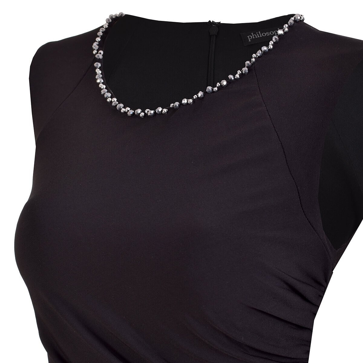 Vestido de Fiesta Largo Escote Bordado Drapeado Philosophy Jr. Nights