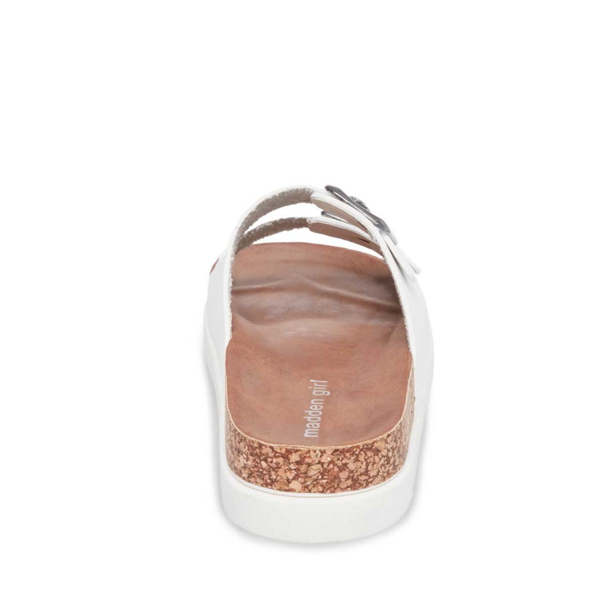 Sandalia Baja Blanca con Doble Tira Madden Girl