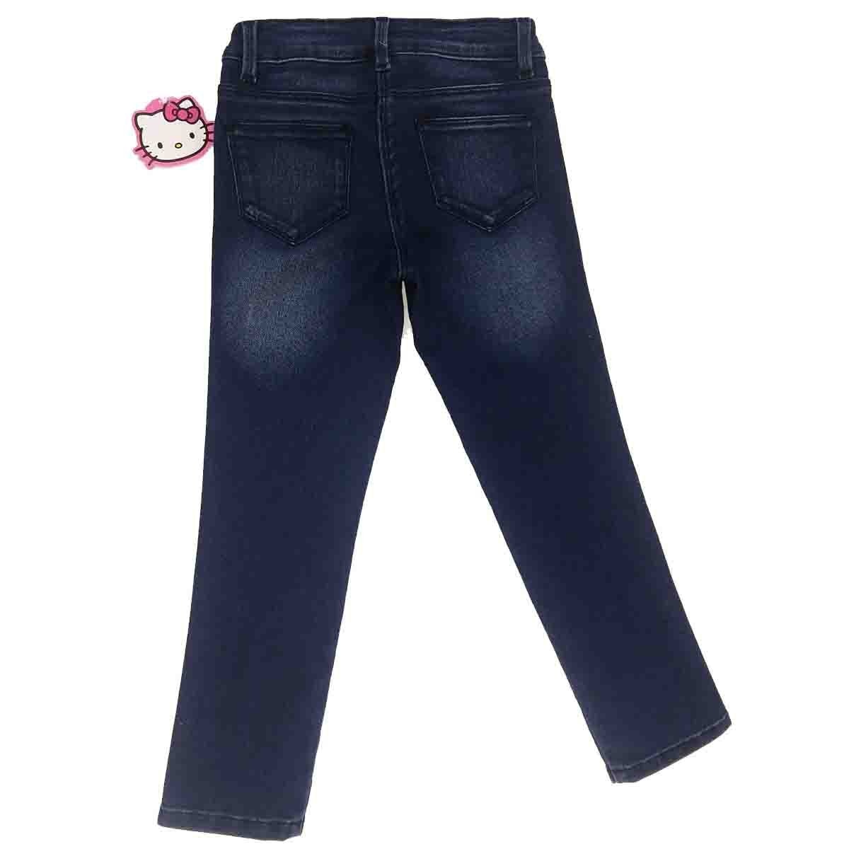 Pantalón de Mezclilla con Parches Hello Kitty