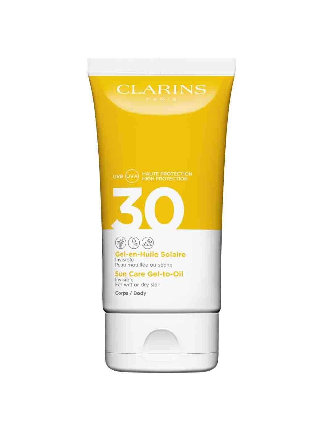 Gel-Aceite Solar para Cuerpo Clarins Uva/uvb 30 150 Ml
