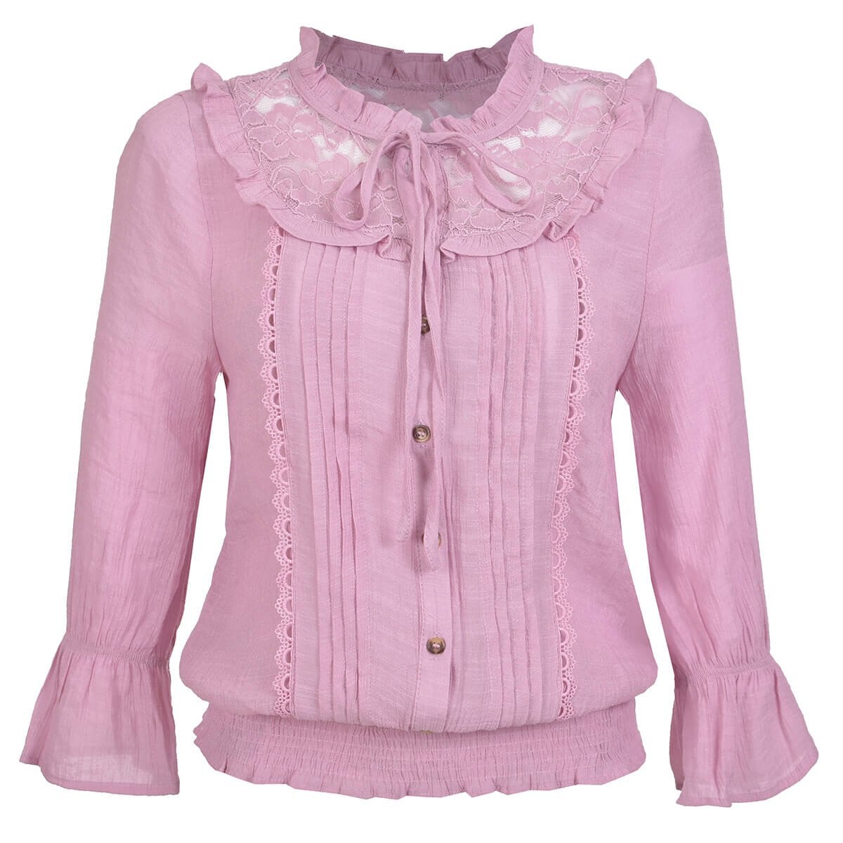 Blusa Resorte en Puño Bata de Encaje Philosophy Jr