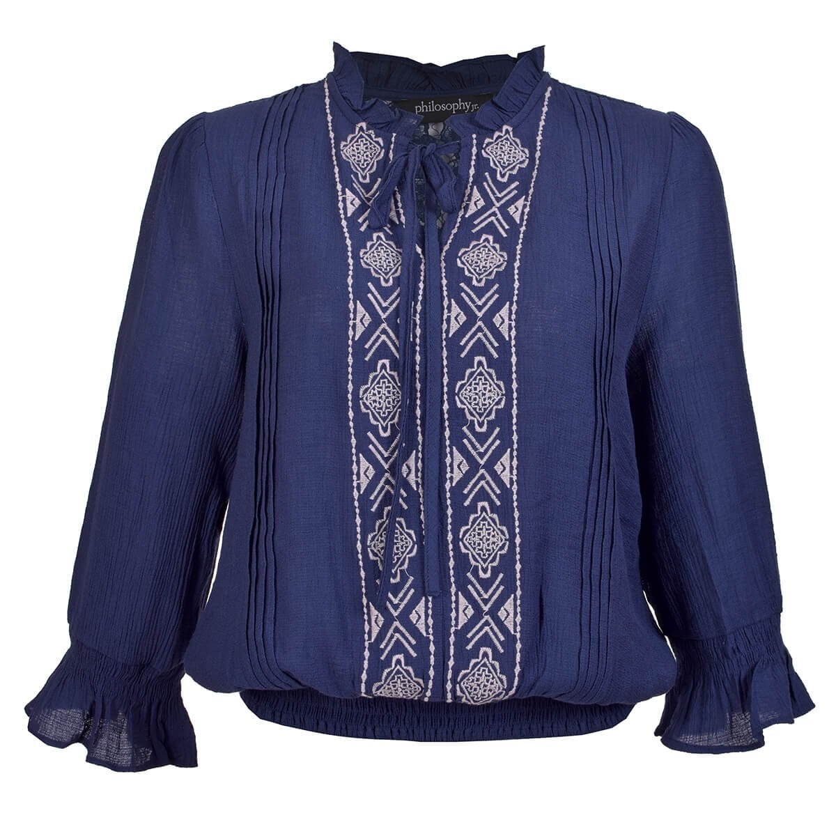 Blusa Resorte en Puño Cenefa con Amarre Philosophy Jr
