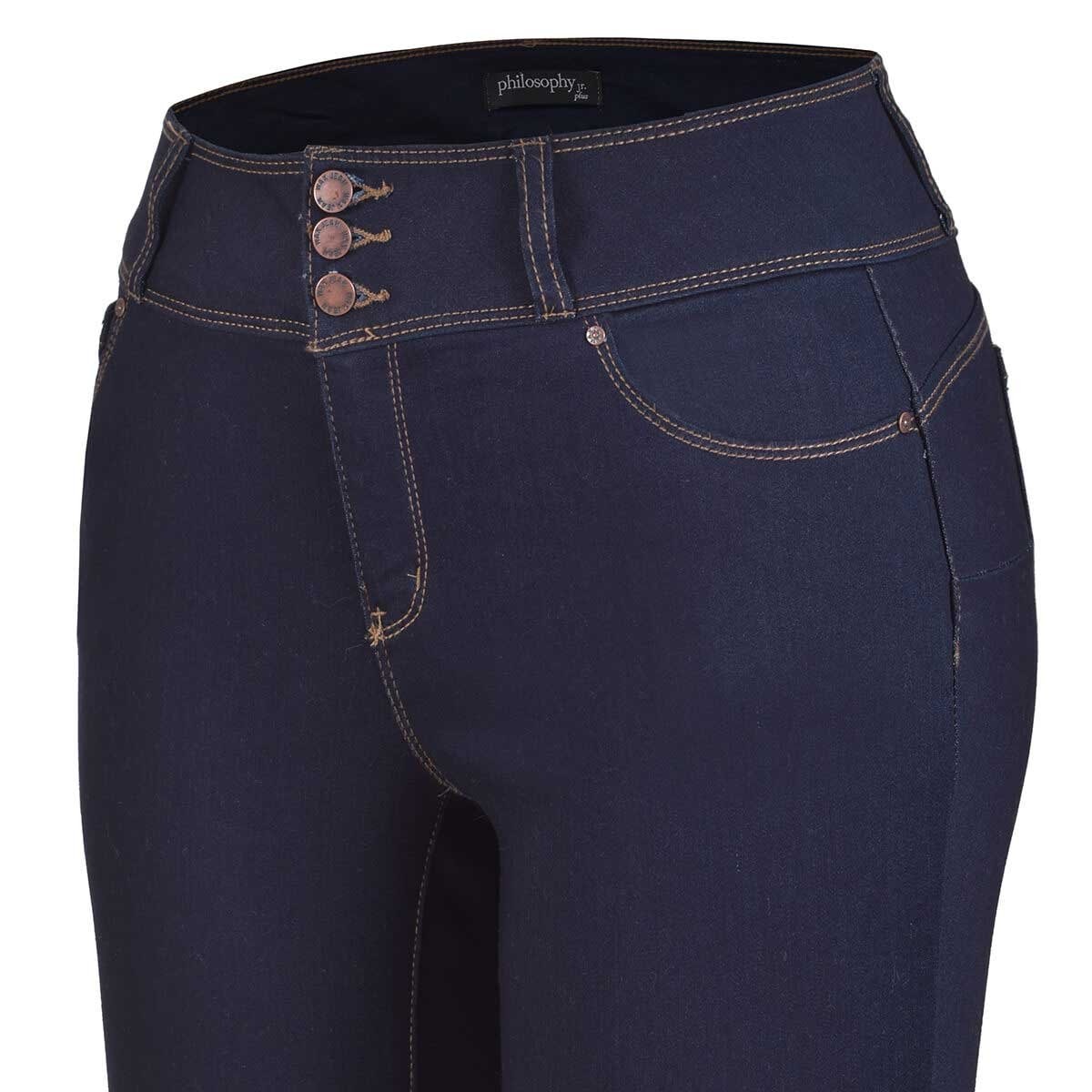 Jeans Corte Tubo Pretina Ancha Philosophy Jr Plus