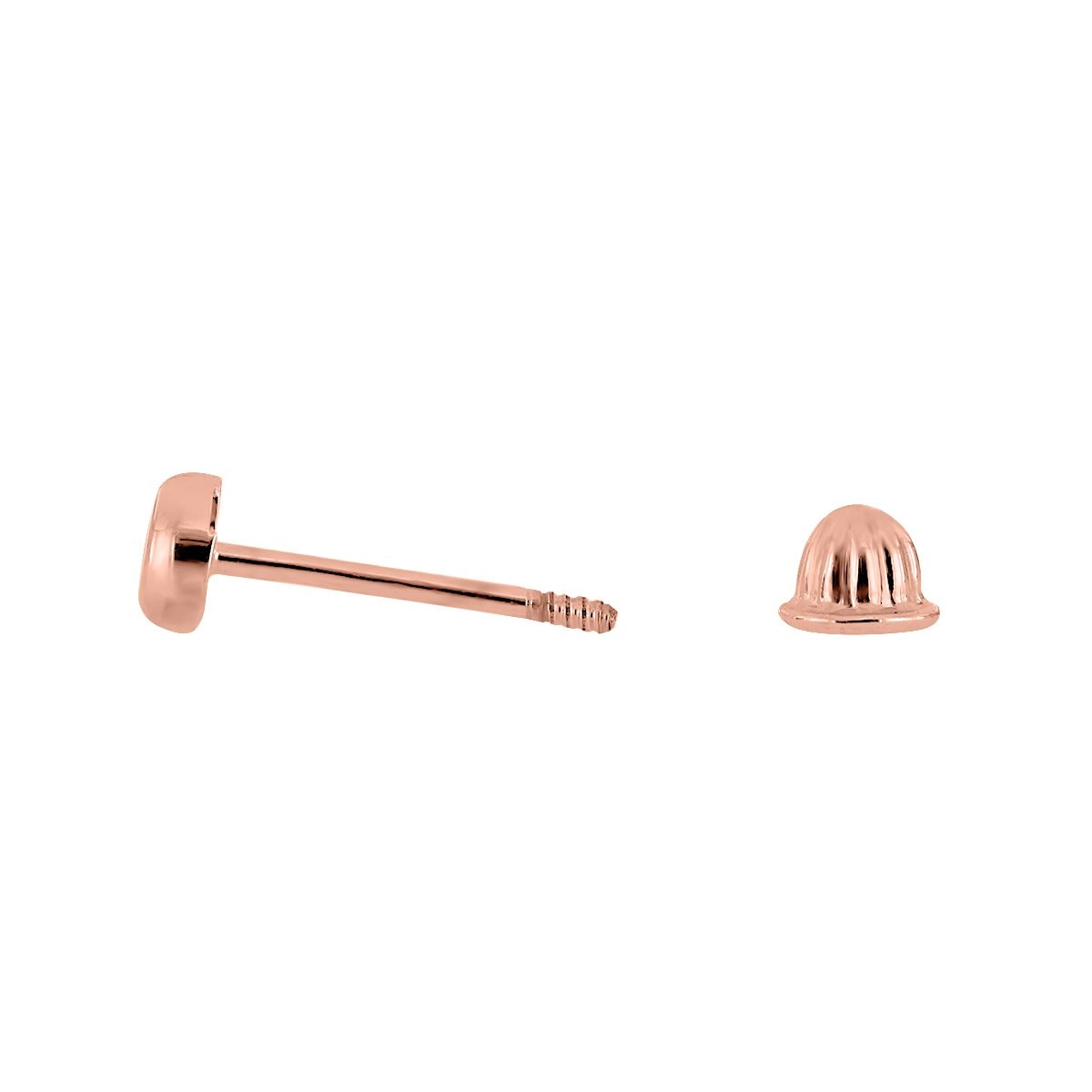 Broqueles de Oro Rosa con Forma Redonda Romanza