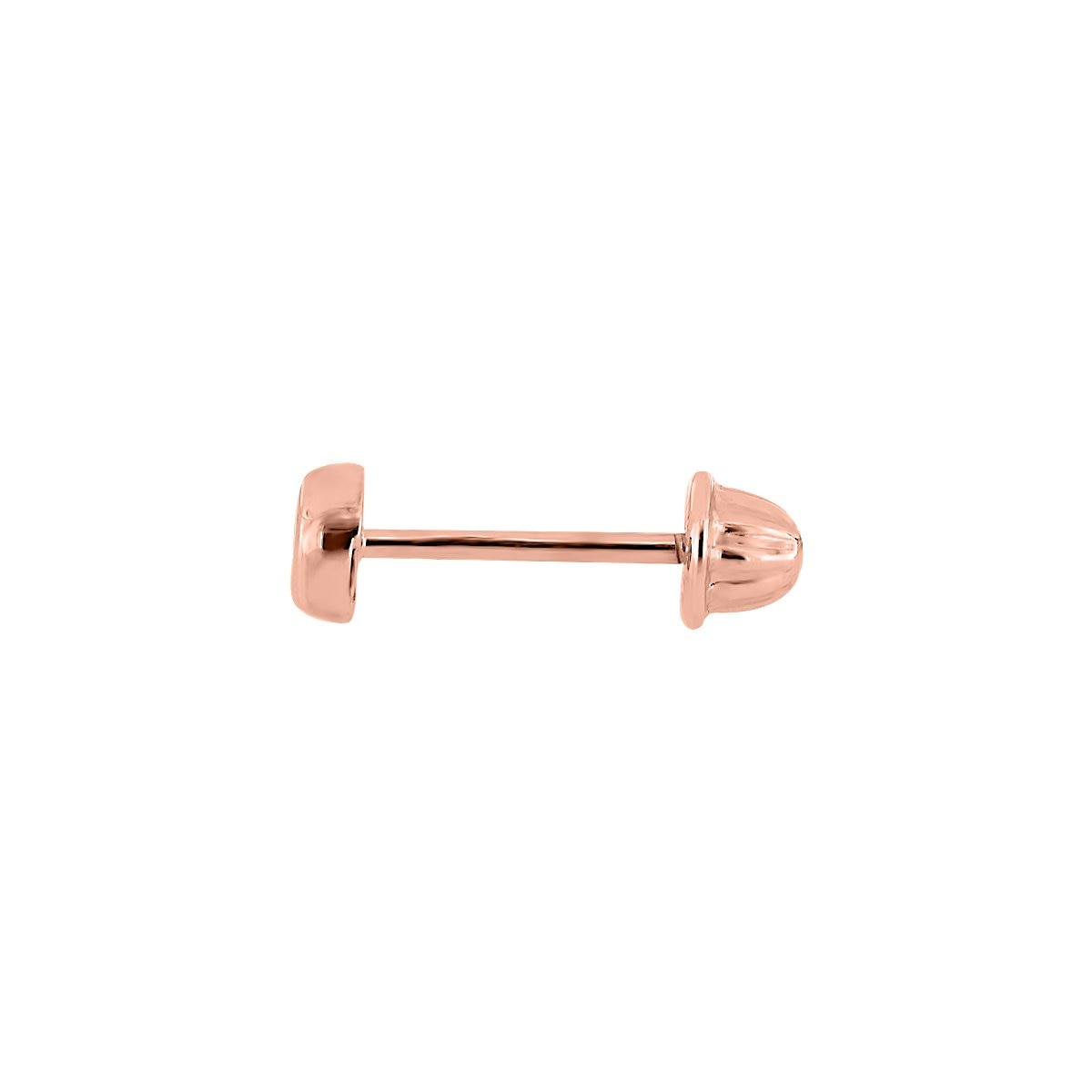 Broqueles de Oro Rosa con Forma Redonda Romanza
