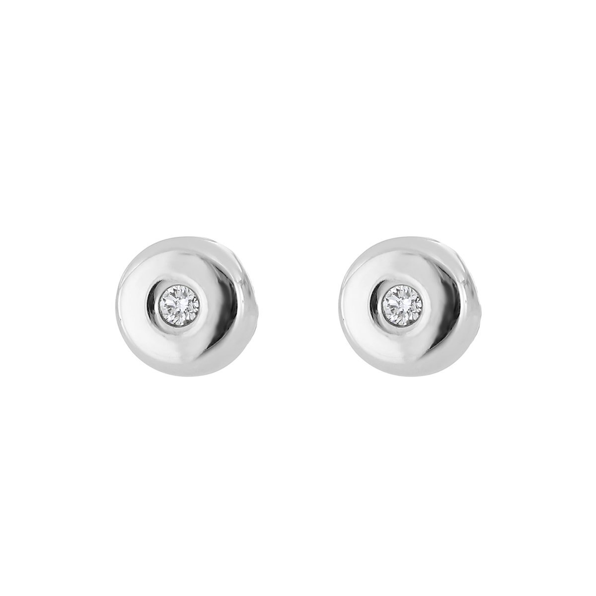 Broqueles para Bebe de Oro Blanco Romanza