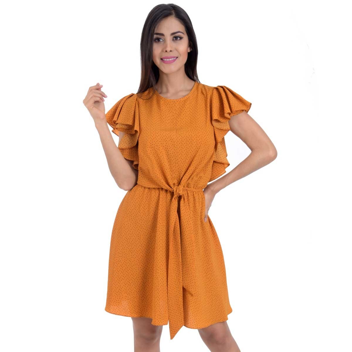 Vestido Manga Corta Lunares Boggs