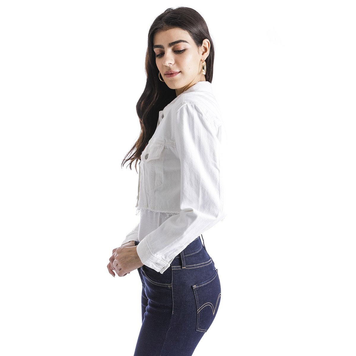 Chamarra Cut off Crop Trucker Levis