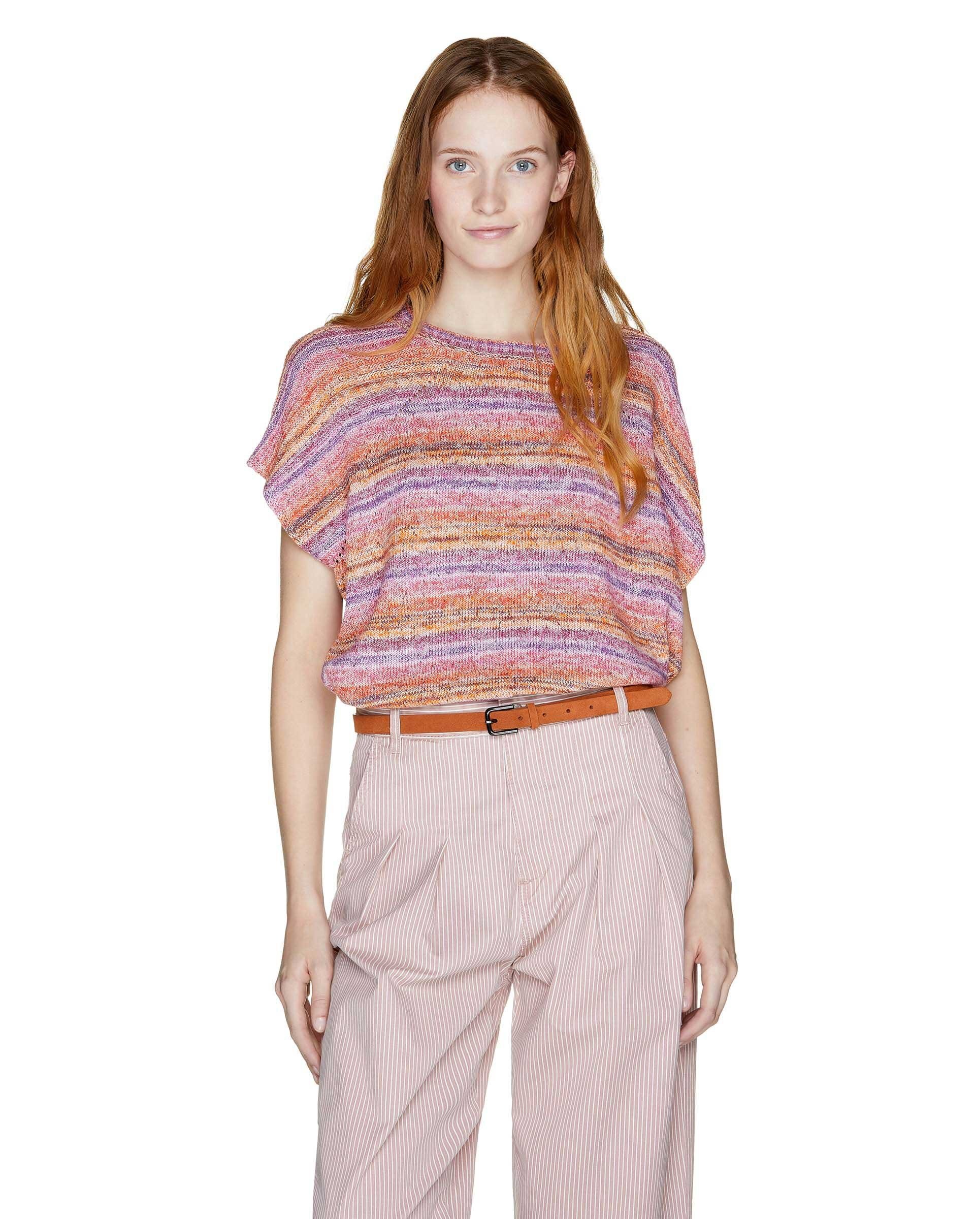 Suéter Manga Corta Multicolor Benetton