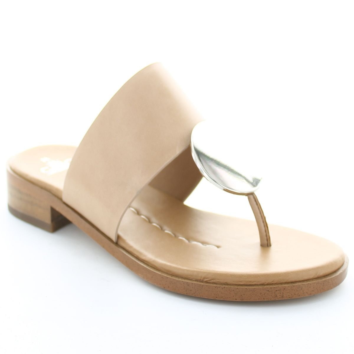 Sandalia Beige Ajuste Ancho Pata de Gallo Gillio