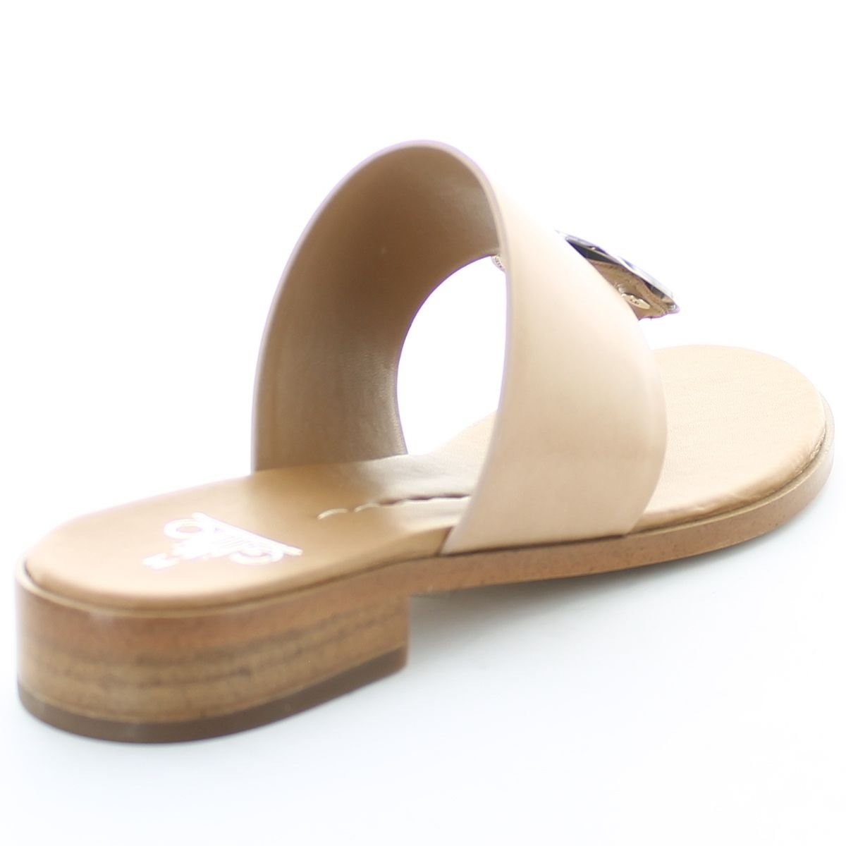 Sandalia Beige Ajuste Ancho Pata de Gallo Gillio