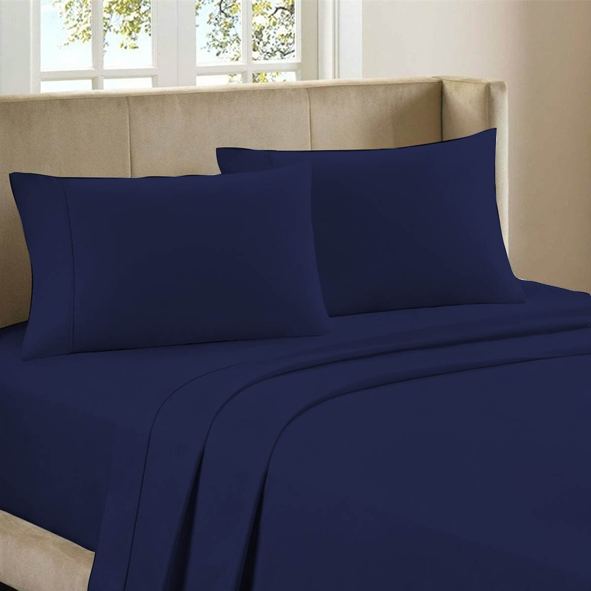 Juego de Sábanas Azul de 180 Hilos Luxury Comfort - Matrimonial / Queen