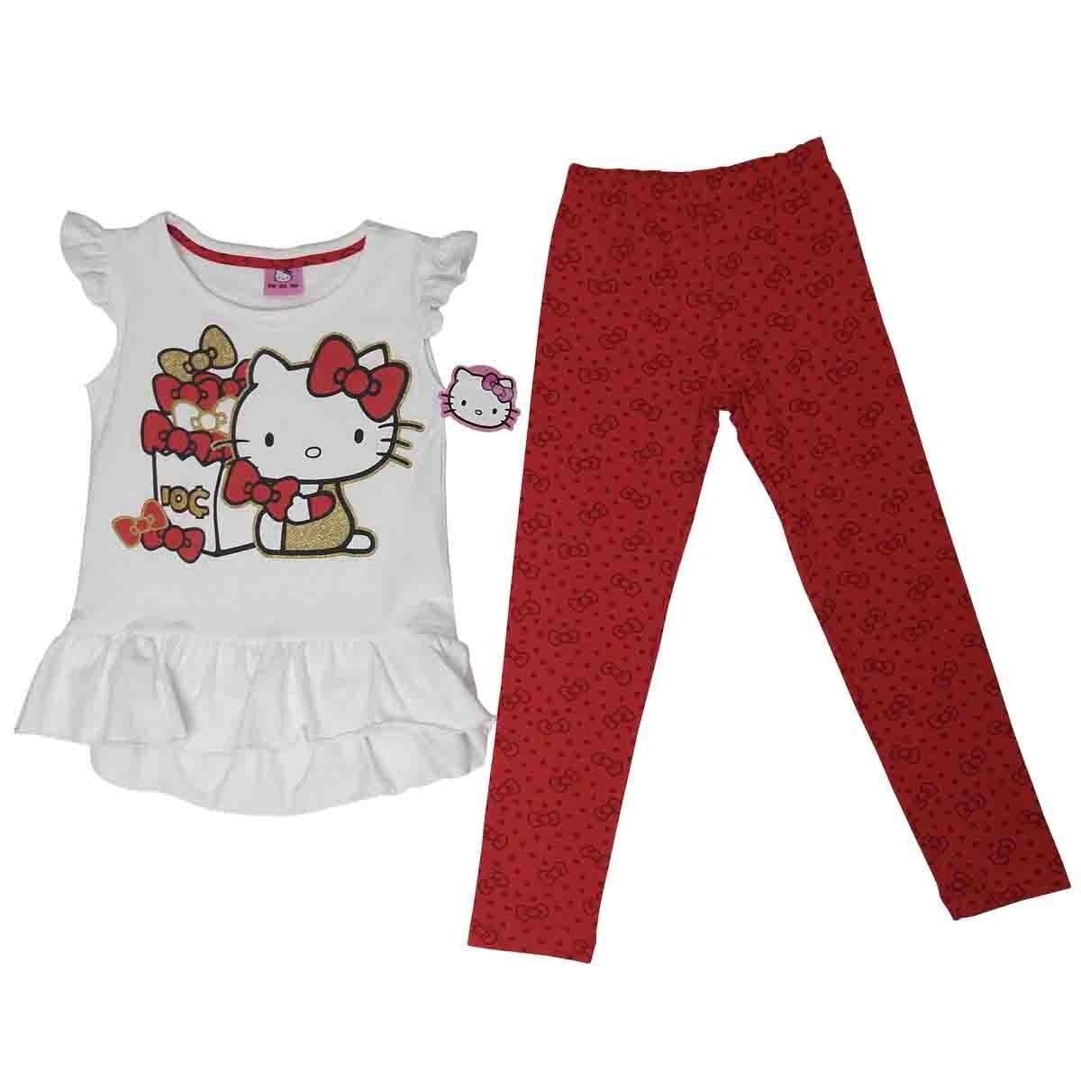 Conjunto Manga Corta Estampado Hello Kitty