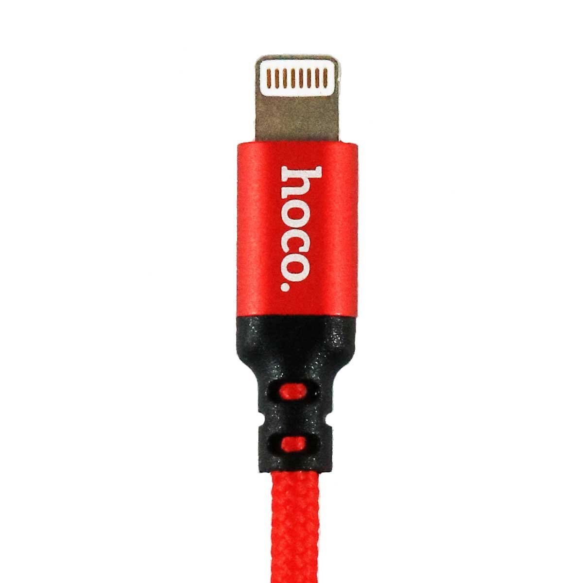 Cable 1 M Iphone 5, 6, 7, 8, X X14 Rojo/negro Hoco