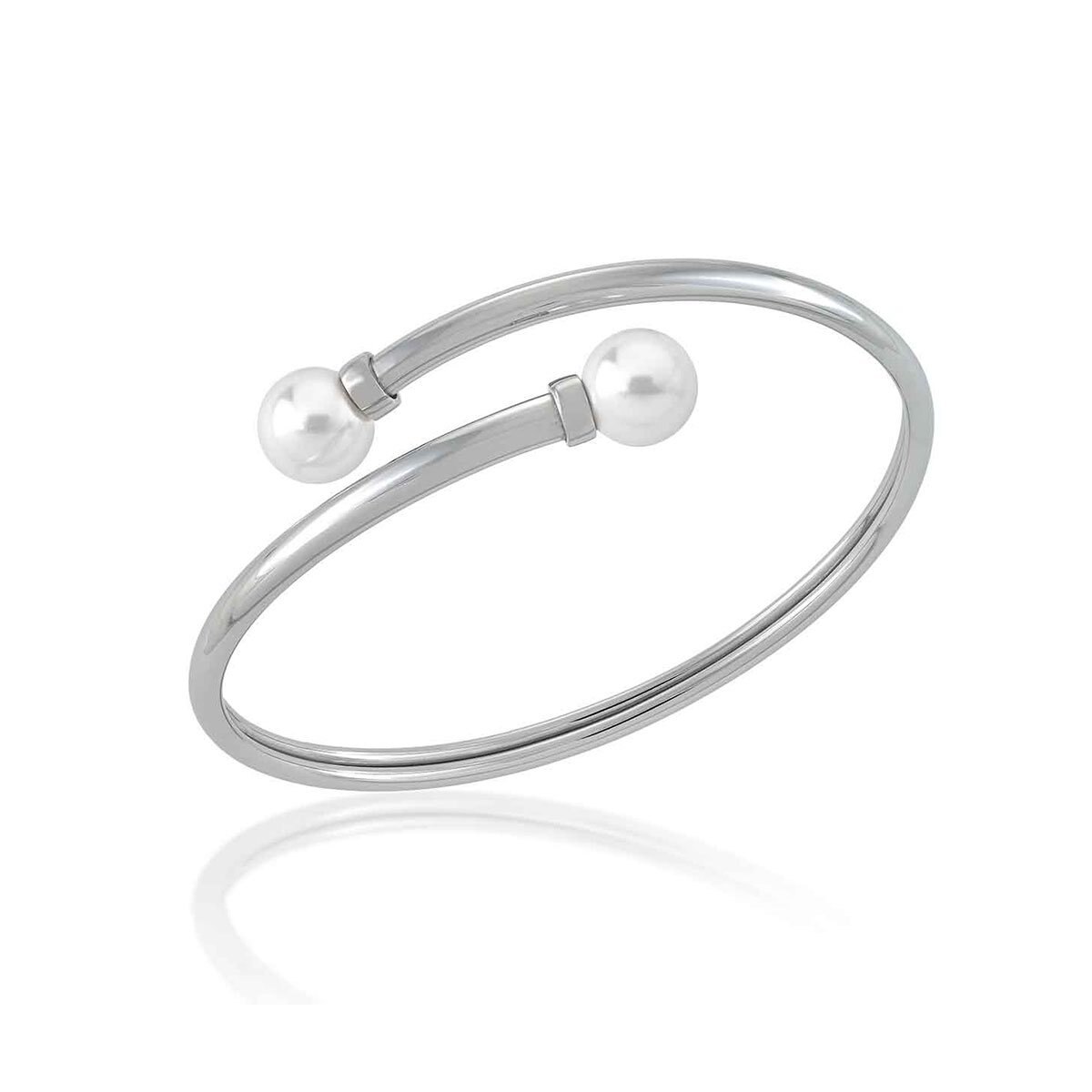 Pulsera de Plata con Perla Blanca Majorica