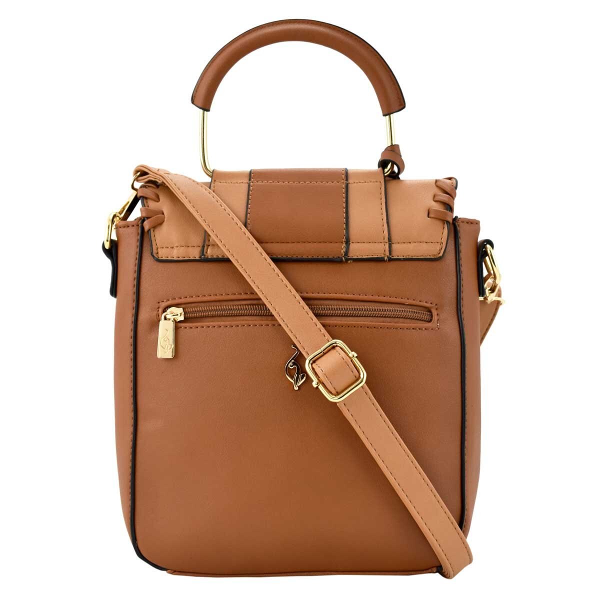 Bolso Satchel Vertical Camel Baby Phat