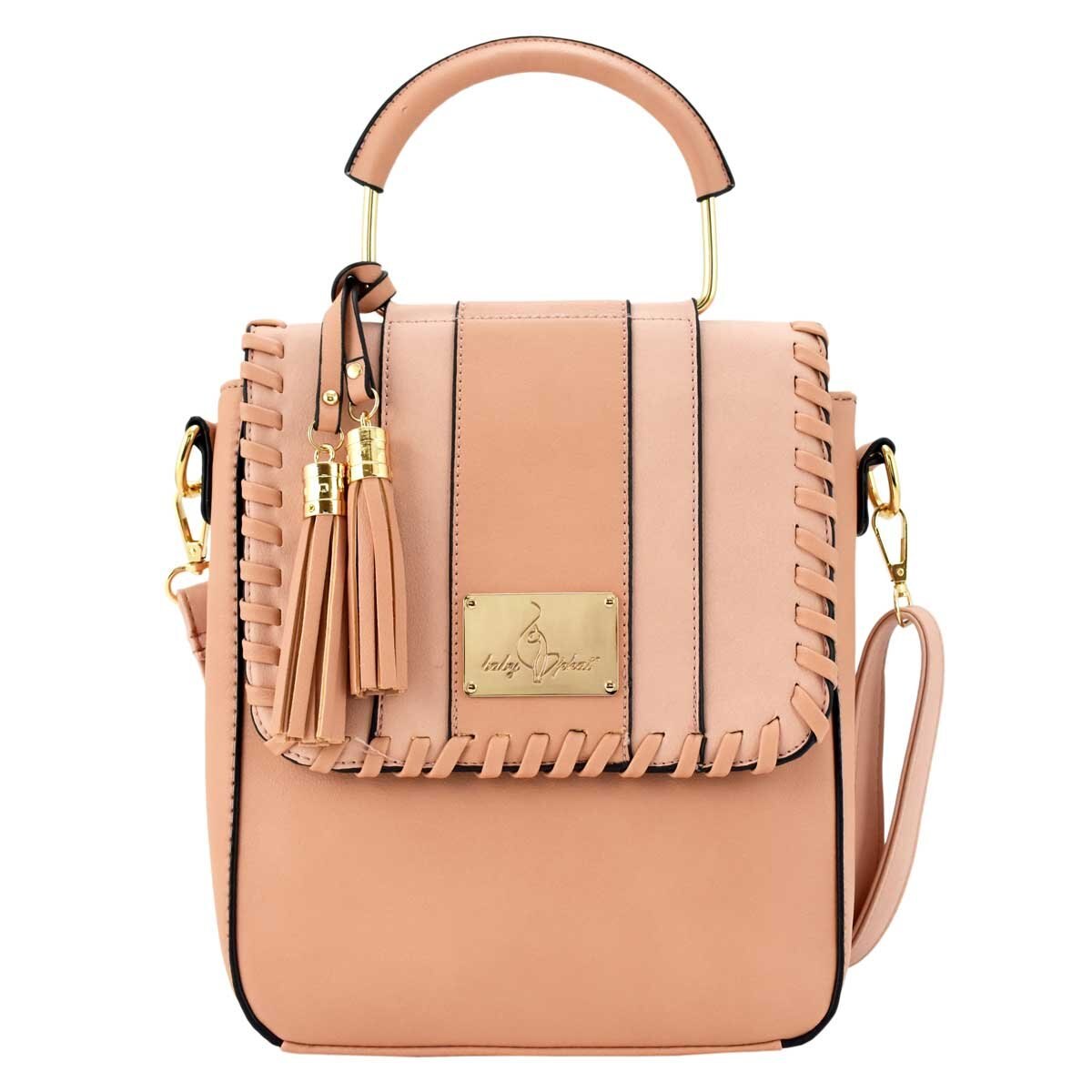 Bolso Satchel Vertical en Color Rosa Baby Phat
