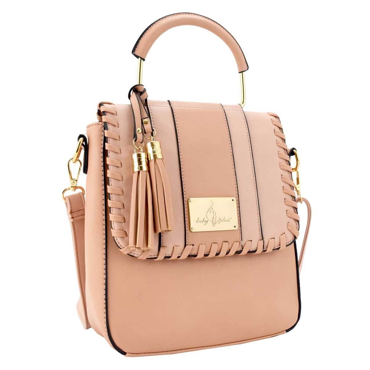 Bolso Satchel Vertical en Color Rosa Baby Phat