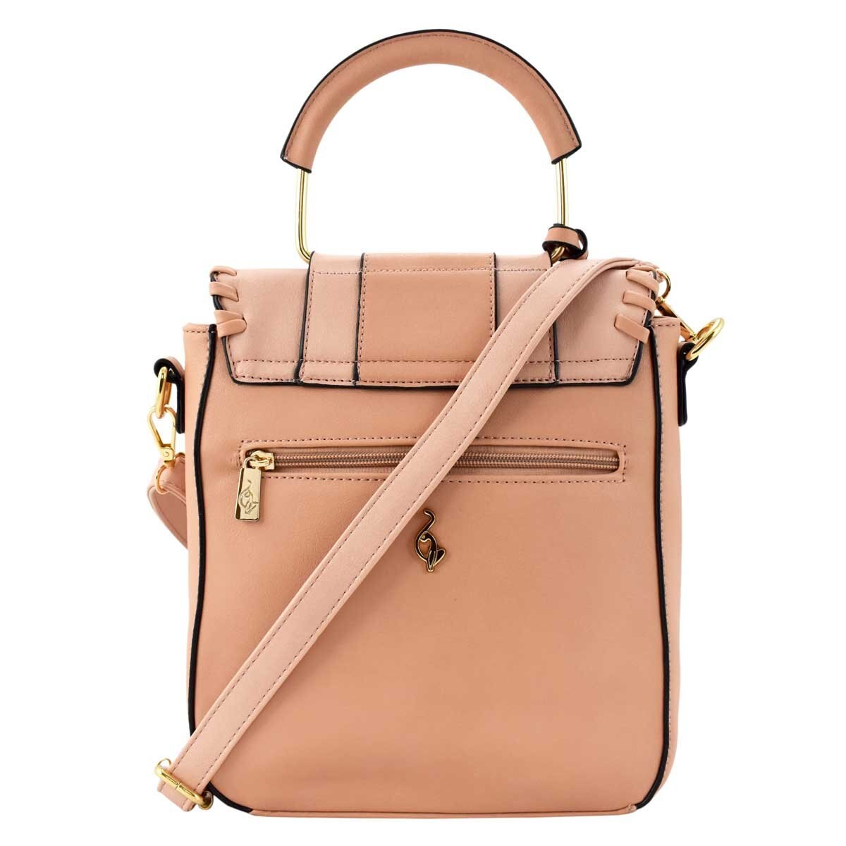 Bolso Satchel Vertical en Color Rosa Baby Phat