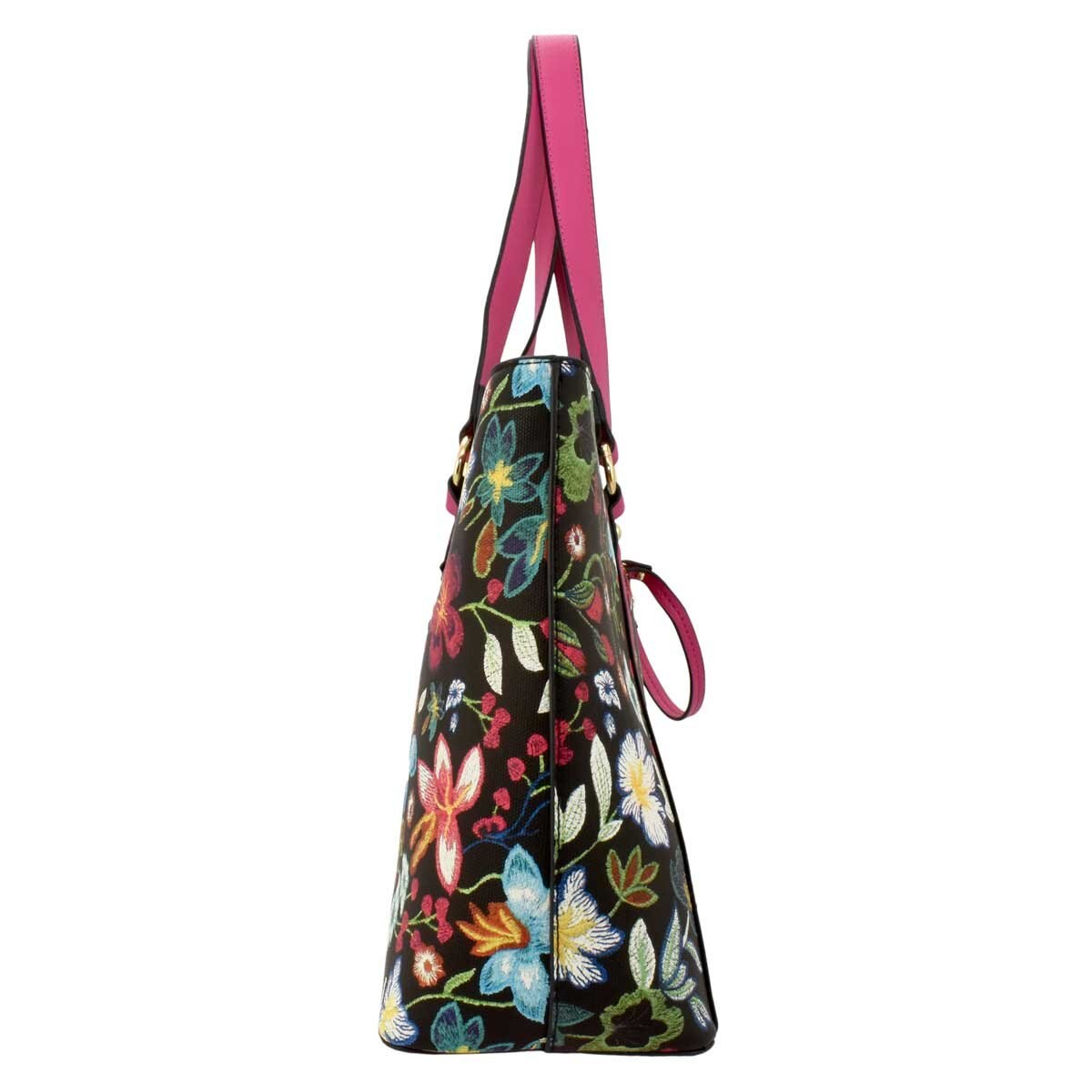 Bolso Tote en Color Negro con Textura Florar Baby Phat