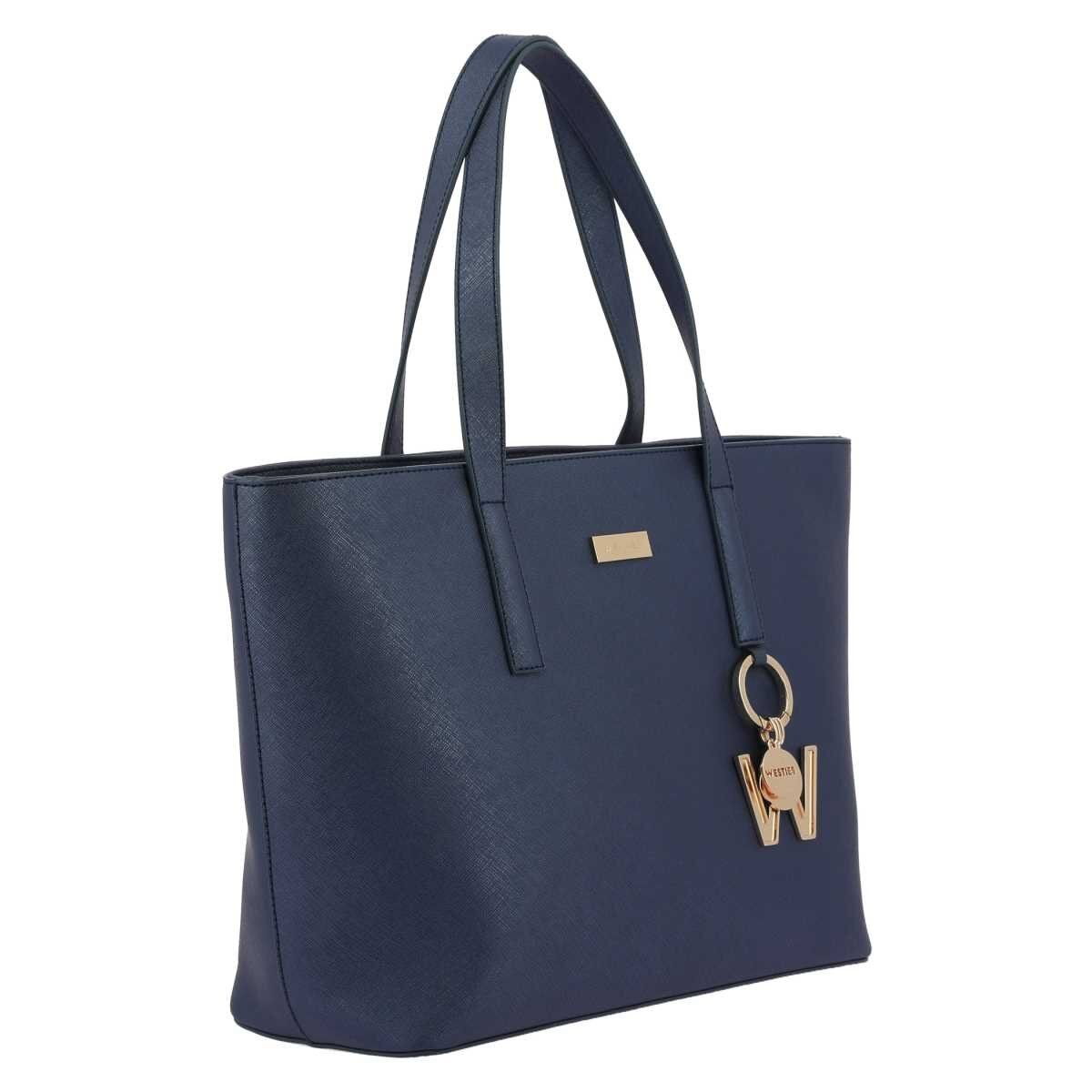 Bolsa Tote Azul con Pequeño Charm Westies