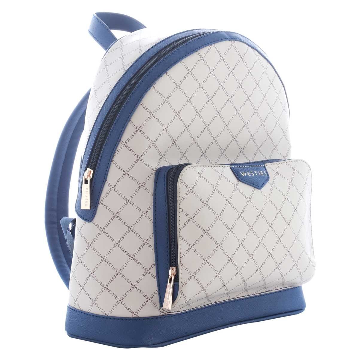 Backpack Azul con Monogram Westies