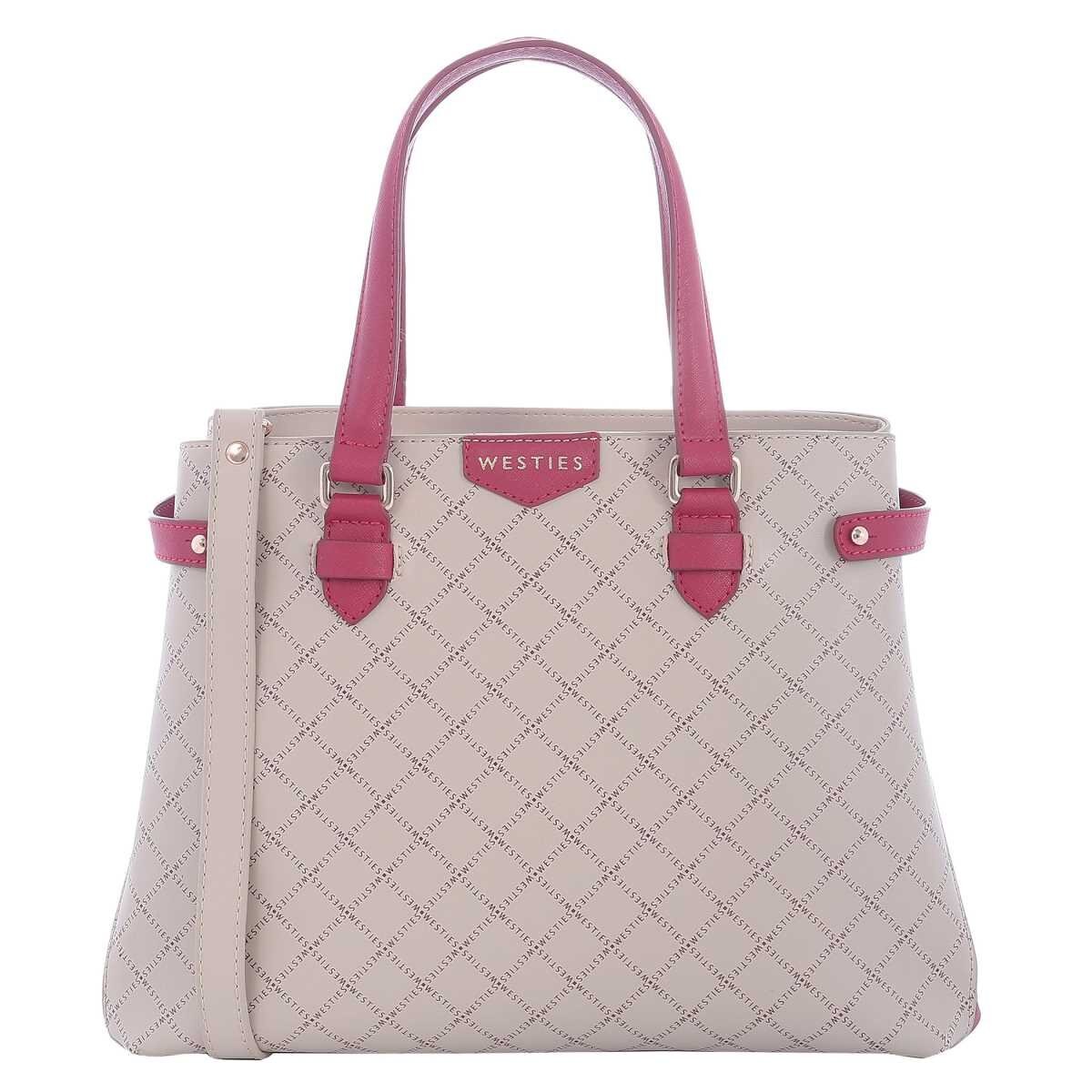 Bolsa Satchel con Monogram Y Doble Asa Westies