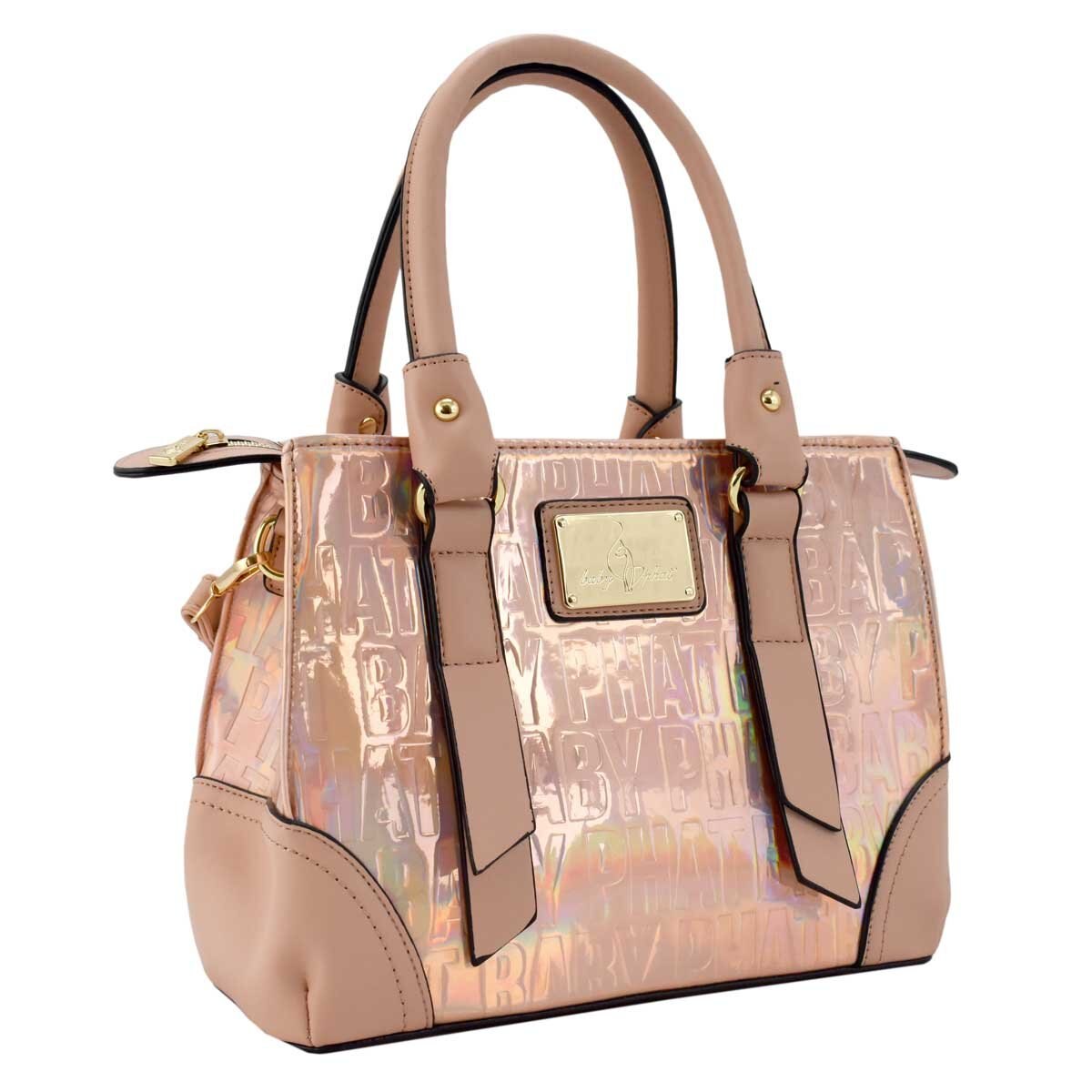 Bolso Satchel Rosa Material Tornasol Baby Phat