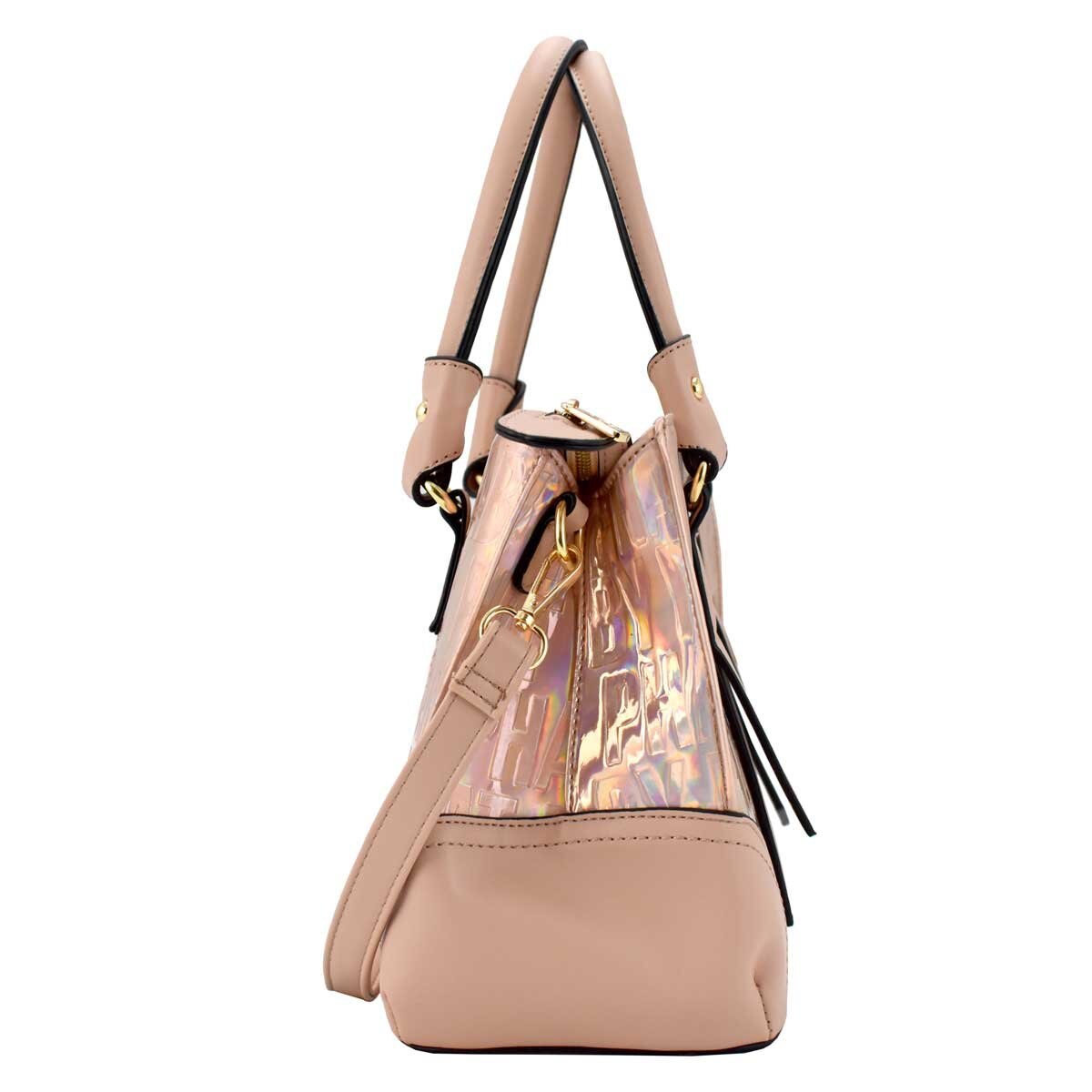 Bolso Satchel Rosa Material Tornasol Baby Phat