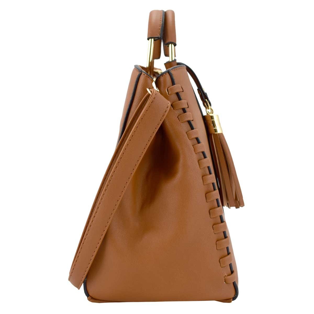 Bolso Camel con Asa Metálica Baby Phat