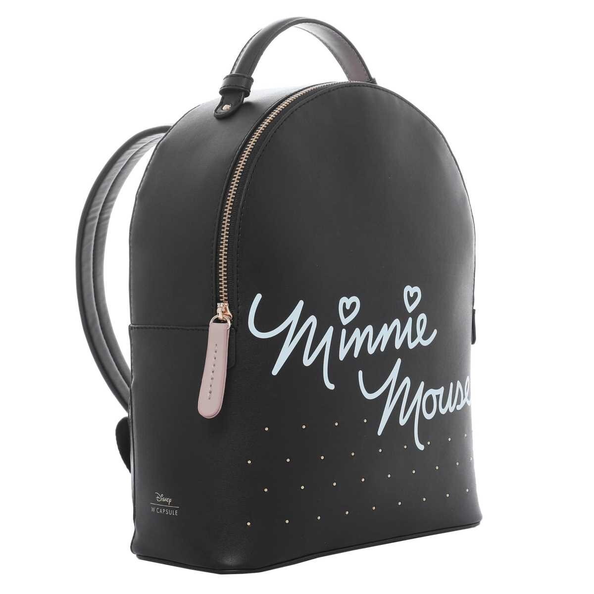 Backpack Negra Minnie Mouse W Capsule