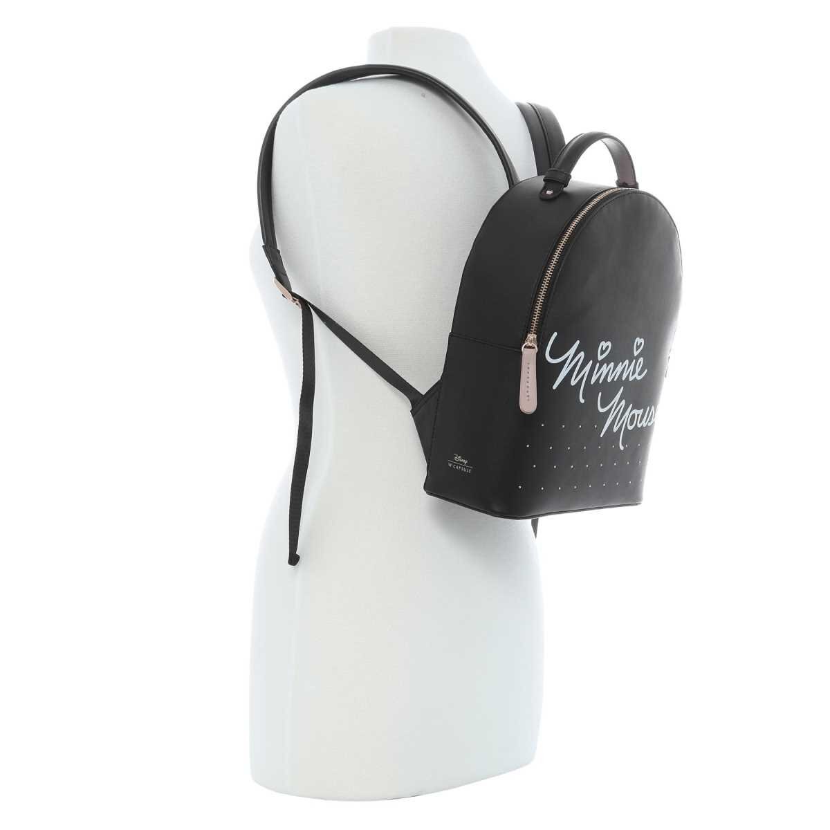 Backpack Negra Minnie Mouse W Capsule