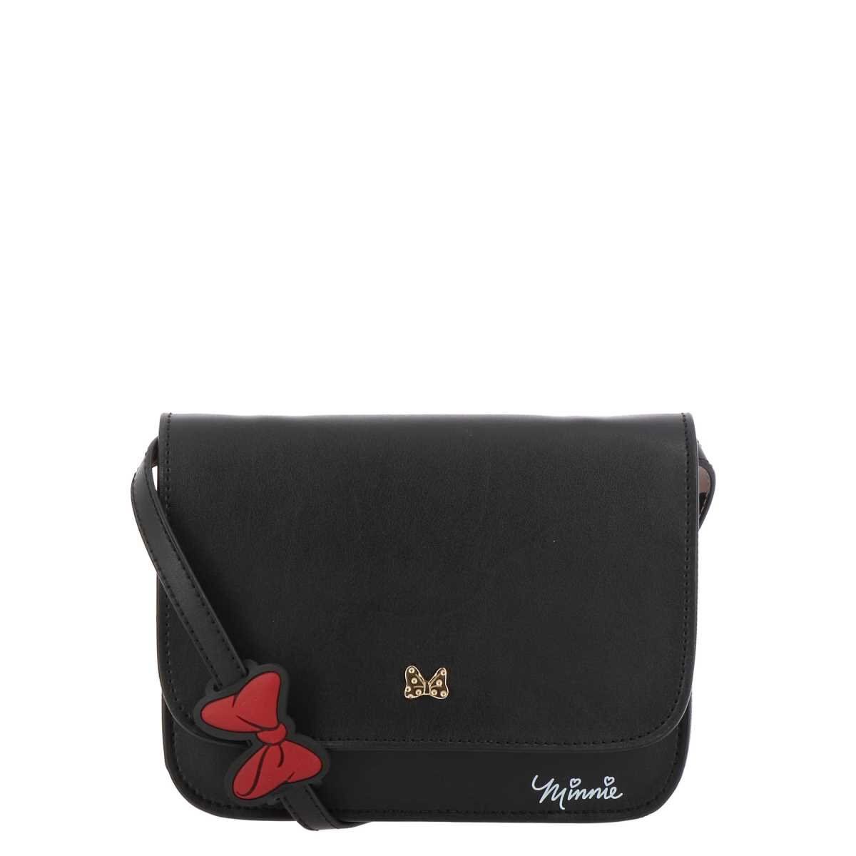 Crossbody Negro con Detalle de Minnie Mouse W Capsule