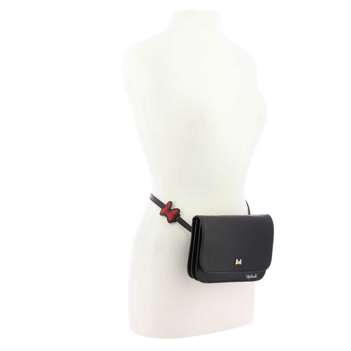 Crossbody Negro con Detalle de Minnie Mouse W Capsule