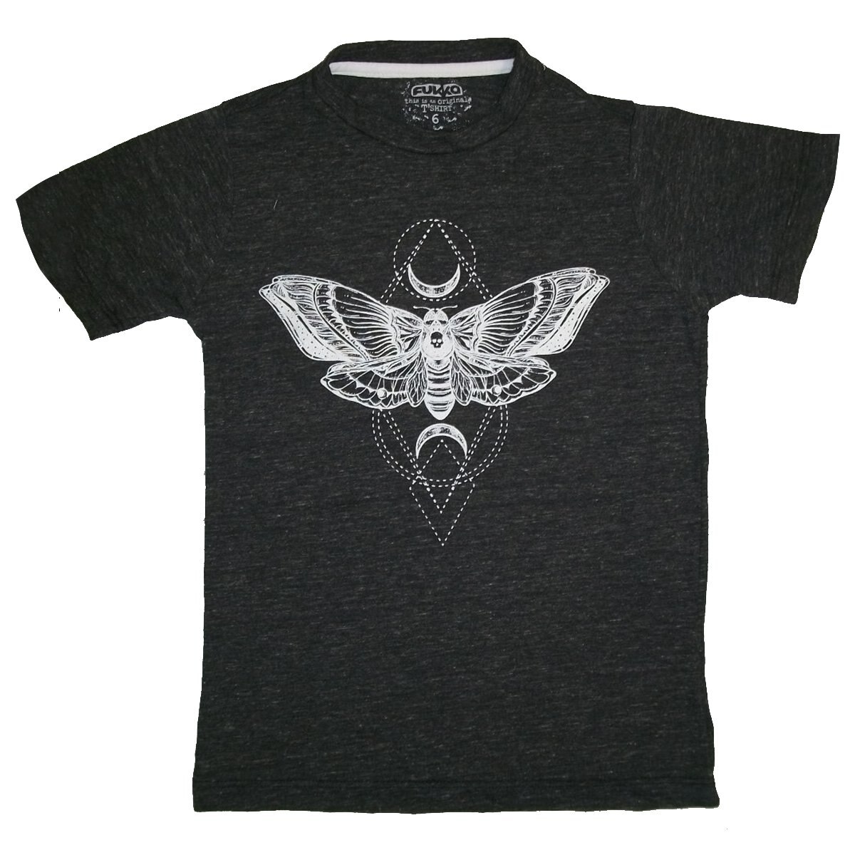 Playera Manga Corta con Cuello Redondo Estamapada Color Negro Combinado Fukka para Niño