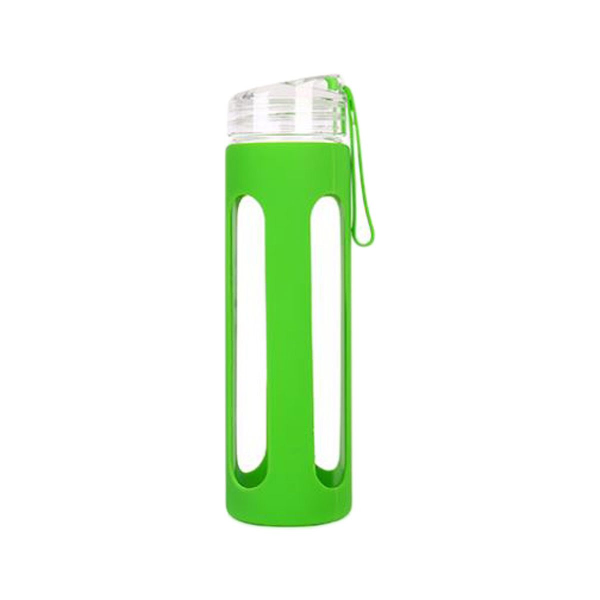 Home Nature Cilindro de Vidrio 600 Ml Líneas Verde