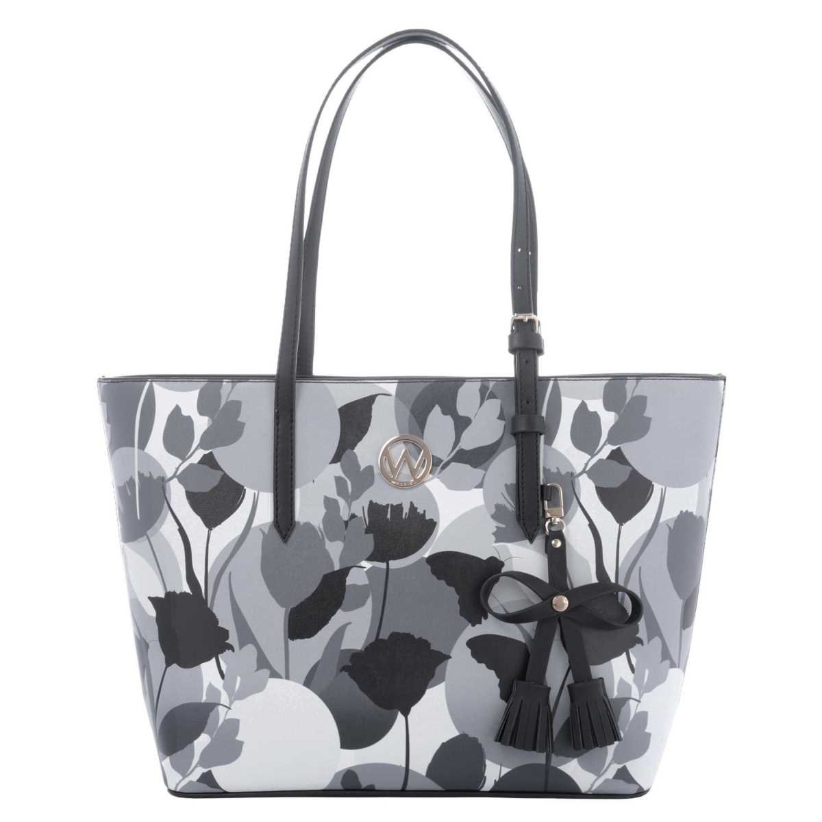 Bolsa Tote con Charm Floreado Westies