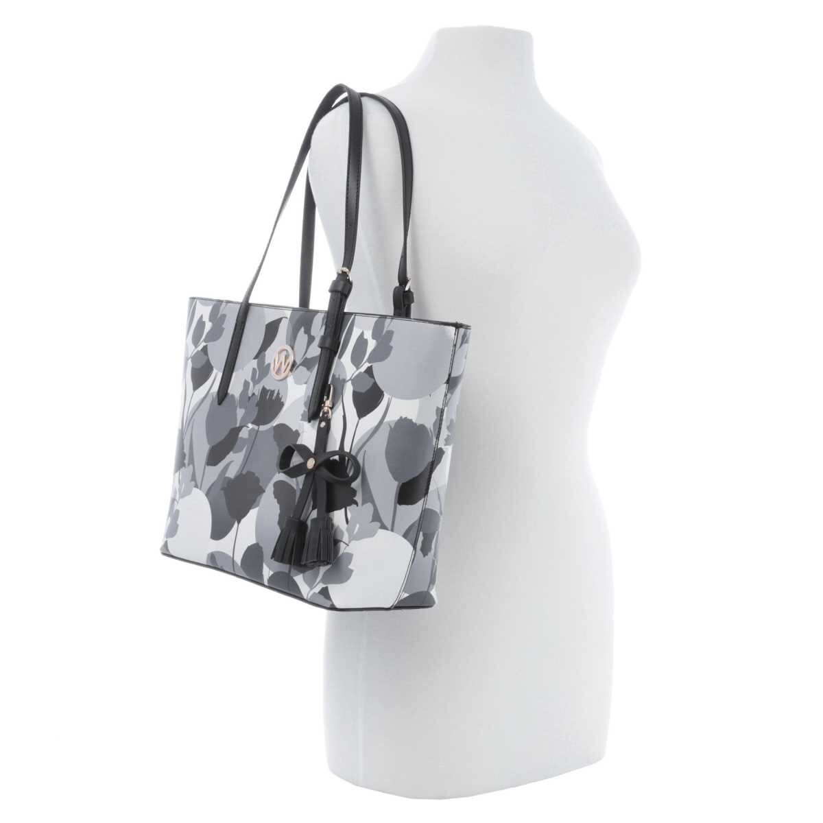 Bolsa Tote con Charm Floreado Westies