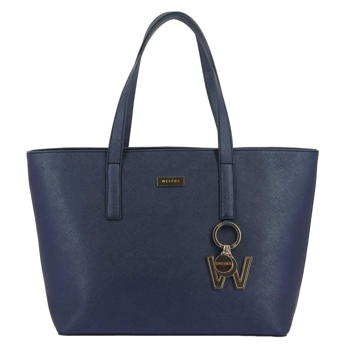 Bolsa Tote Azul con Pequeño Charm Westies