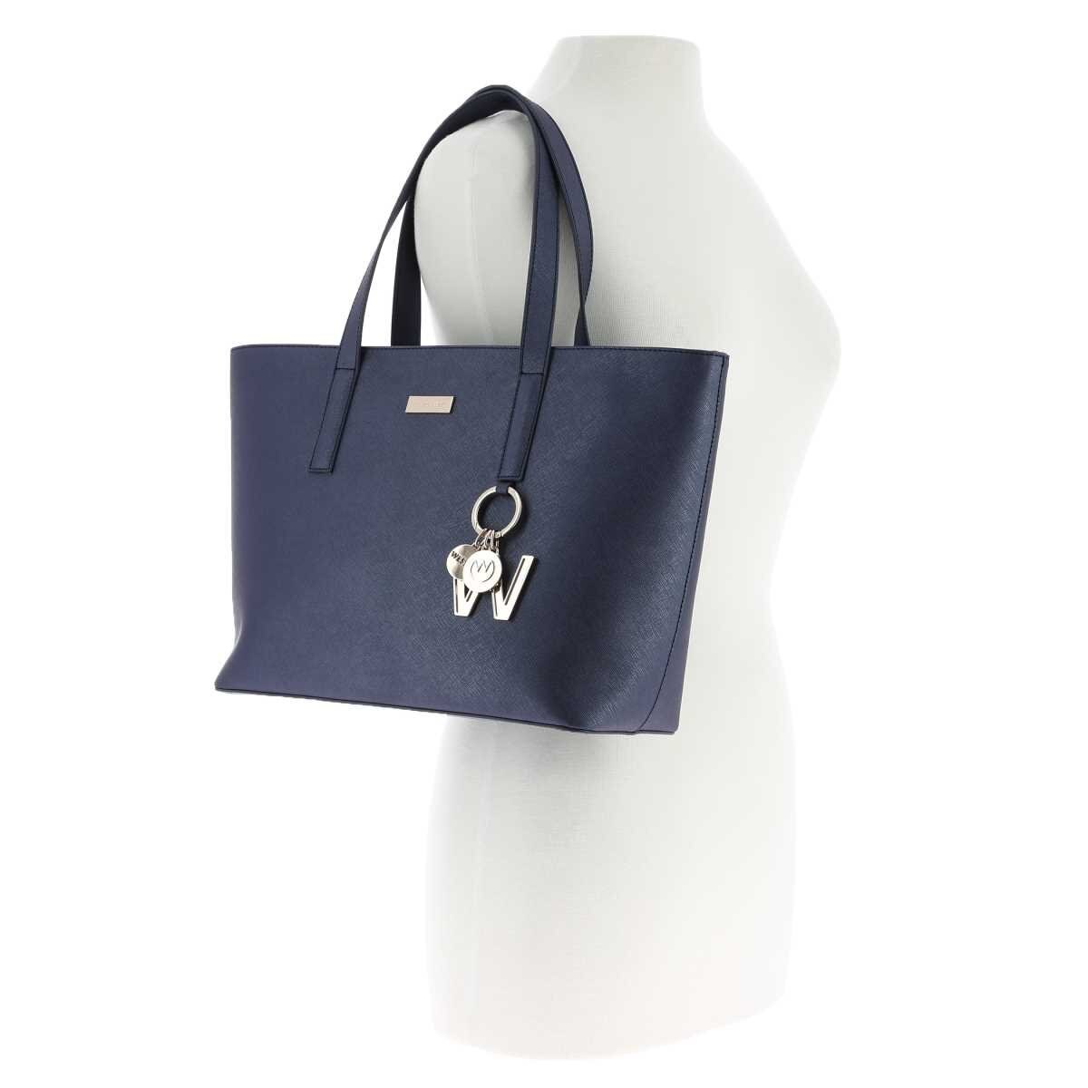 Bolsa Tote Azul con Pequeño Charm Westies