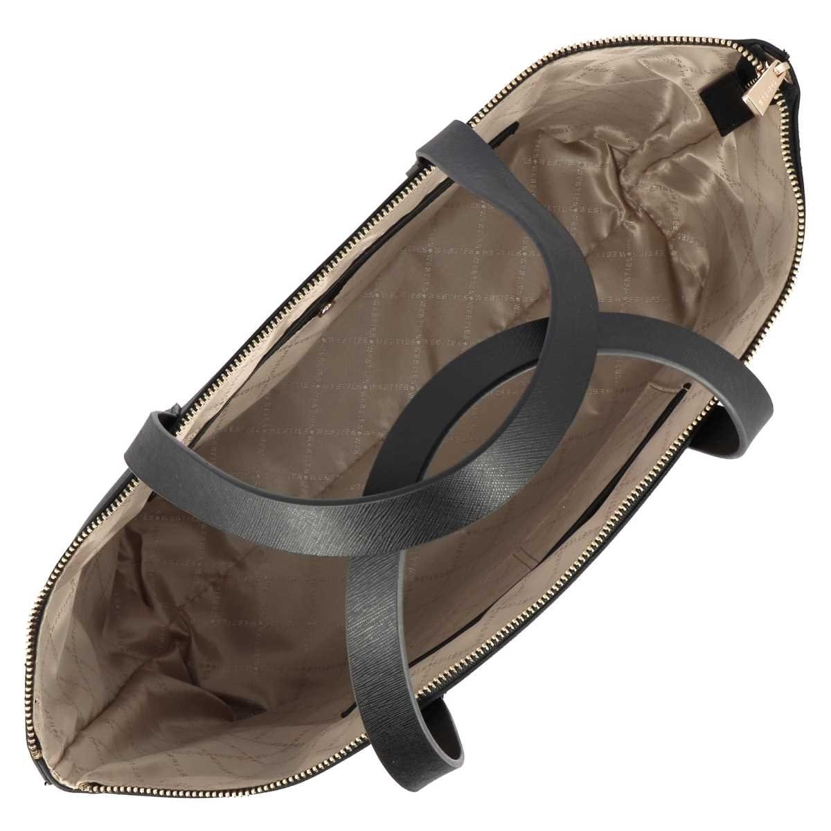 Bolsa Tote Negro con Charm Decorativo Westies